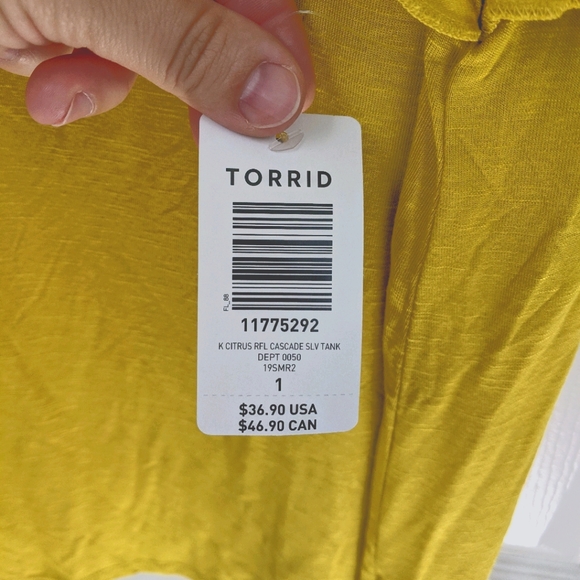 Super soft citrus ruffle sleeve top - Picture 2 of 3